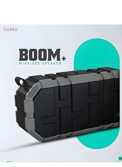 Buy Toreto TOR-325 Boom+ 10W Portable Bluetooth Speaker | Stereo Speaker with Heavy Bass| Up to 6 Hours Playtime | in-Bu(GREEN) in UAE
