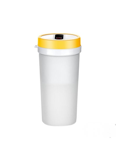 Buy Portable Electric Juicer Cup Outdoor Wireless Fruit Stirring Cup Yellow 1300mah in UAE