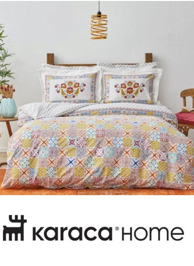 اشتري Karaca HomeLumina Yellow 100% Cotton Double Duvet Cover Set في الامارات