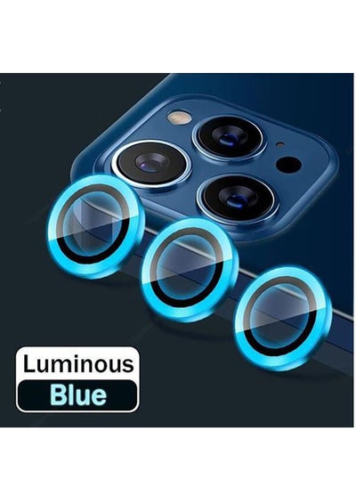 Buy Reflective Light Camera Lens Protector For IPhone 14 Pro Max & 14 Pro Tempered Glass -Blue in Egypt