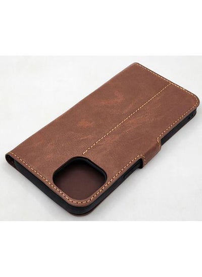 اشتري Iphone 12 Pro Max Kaiyue Flip Leather 360 Full Cover - Brown في مصر