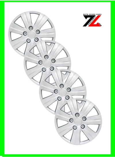 Buy Wheel Cover Taiwan (hubcaps) Pack of 4 SIZE 14 Silver |Z5-3120-14S   Universal Nested Style in UAE