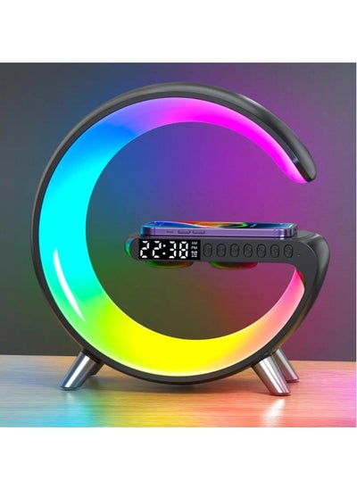 Buy G Speaker App Control Lamp 3 in 1 MultiFunction Bluetooth Speaker With Wireless Charging RGB Light and Alarm Clock in UAE