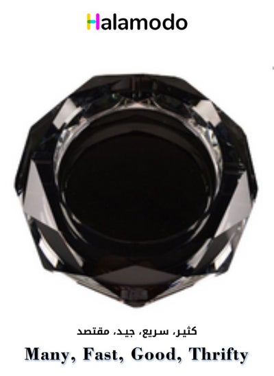 Buy Household Octagonal Black Crystal Ashtray in UAE