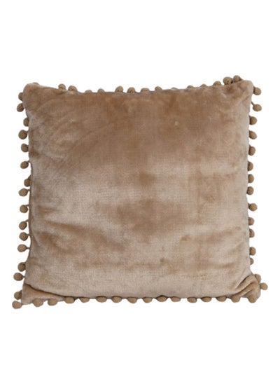 اشتري Zen Flannel Cushion, Camel – 40x40 cm في الامارات