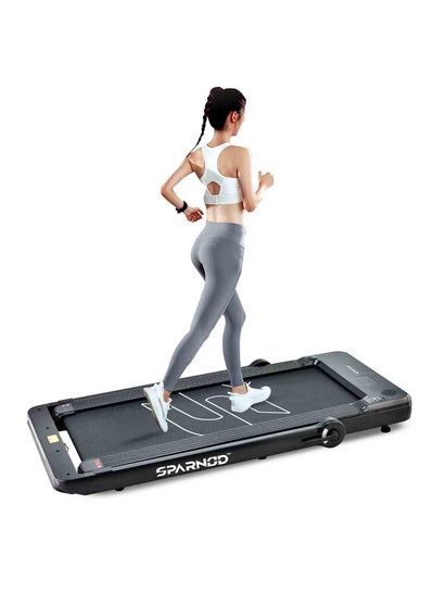 Buy Sparnod Fitness STH-3060 4 HP Peak 2 in 1 Foldable Treadmill for Home Come Under Desk Walking Pad Slim Enough to be stored Under Bed in UAE