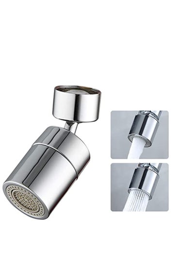 اشتري Faucet Aerator  360 Degrees Swivel Faucet Splash Proof Spray Aerator Kitchen Tap Water Saving Nozzle Sprayer Big Angle Bathroom Basin Dual-function Lengthen Extender في السعودية