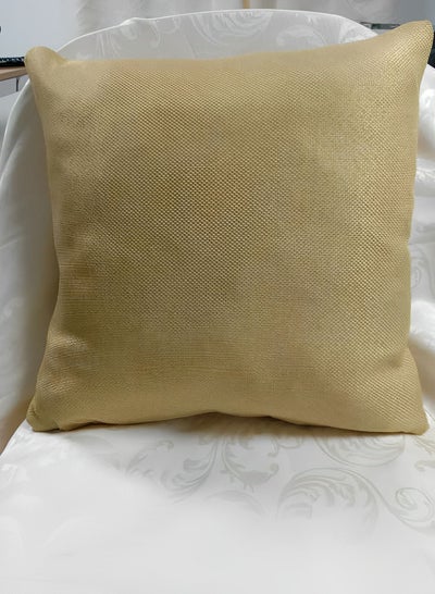 Buy Decorations Throw Cushion Covers for Home Couch and Bed Colour of brown pillow cover - pale gold pillow cover - butter yellow throw pillow cover - ribbed pillow cover Size 40 cm in UAE
