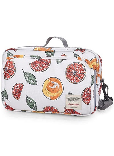 اشتري Baby Diaper Changing Clutch Kit-Fruity White في الامارات