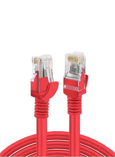 Buy High Speed RJ45 cat6 Ethernet Patch Cable LAN Compatible for PS4/PS3, Nintendo Switch, Raspberry Pi 4, Smart TV, Computer, Modem, Router Red in UAE