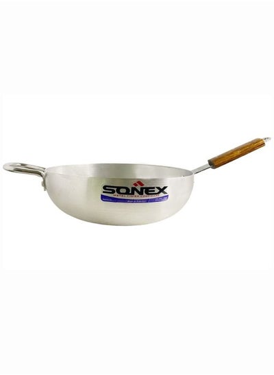 Buy Sonex Royal Wok, High Quality Aluminum, Dual Handle Easy to Manouver, Authentic Asian Cooking Experience, Deep & Stir Frying, Durable Design, Long Lasting Construction, Premium Metal Finish 28 Cm in UAE