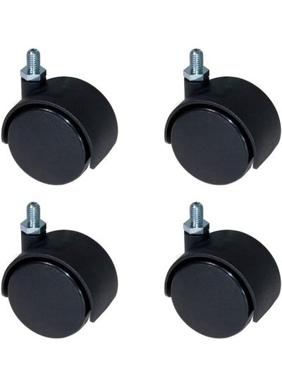 Buy Set Of 4 Caster Wheel Twin Inch Brake Inch 087 1.1/2 For Trolleys Furniture And Other Moving Tools in UAE