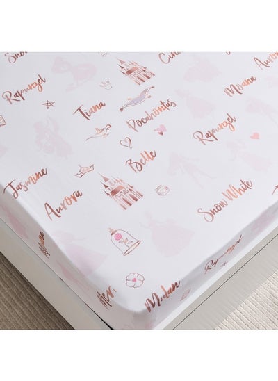 اشتري Princess Names Single Fitted Sheet 90 x 200 x 25 cm في الامارات