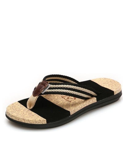 Buy Men/Women New Beach Flip-Flops Black in UAE