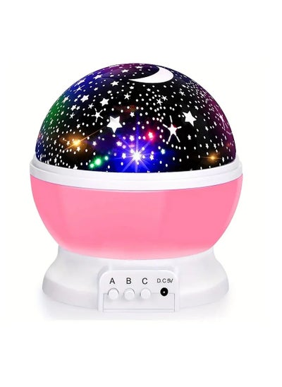 Buy Star Projector Night Light With Adjustable Colors, Energy Saving, Eye Caring And Timer, Moon Star Lamp 360 Degree Rotating Starry Nightlight in Saudi Arabia