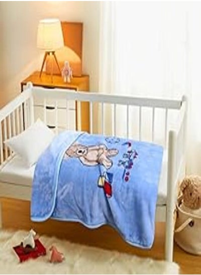 اشتري Morano Baby Blanket Light Blue Color Material 100% Polyester Size 90 x 120 cm (Play Time) في مصر