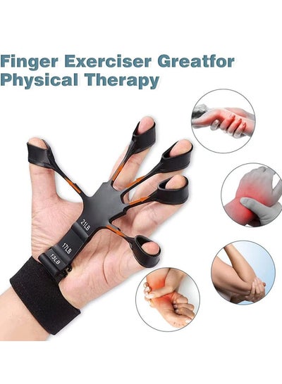 Buy Adjustable finger and wrist grip exercise tool and finger extender, 1 pieces, light and heavy in Egypt