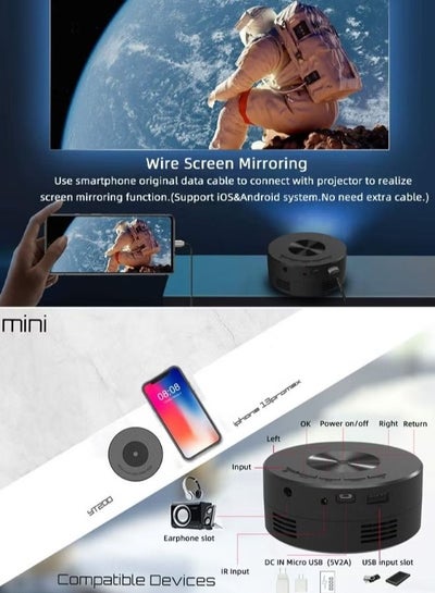 Buy LED Mini Projector Support Mirroring in UAE