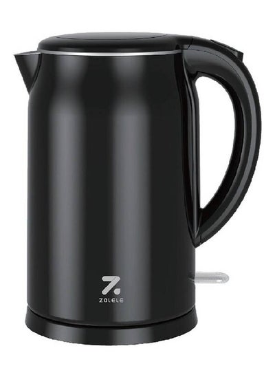 Buy SH1701B 1.7L Electric Kettle With Double Walled Glass Lid 1800W Keep-Warm Function and Cold Touch Handle Black in UAE