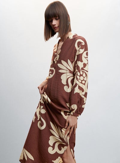 Buy Printed Side Slit Dress in Saudi Arabia