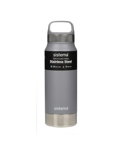 Buy Hydrate Stainless Bottle 650 Ml - Gray in Egypt