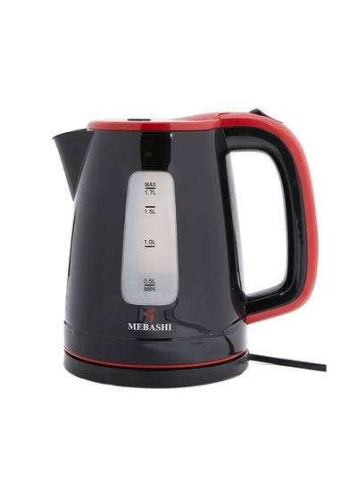 اشتري Mebashi 1.7L Electric Kettle, 2200W, ME-KT1108PW, Black/Red في الامارات