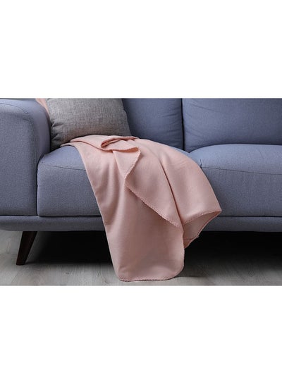 Buy Polar Fleece Blanket 120X150Cm Peach in UAE