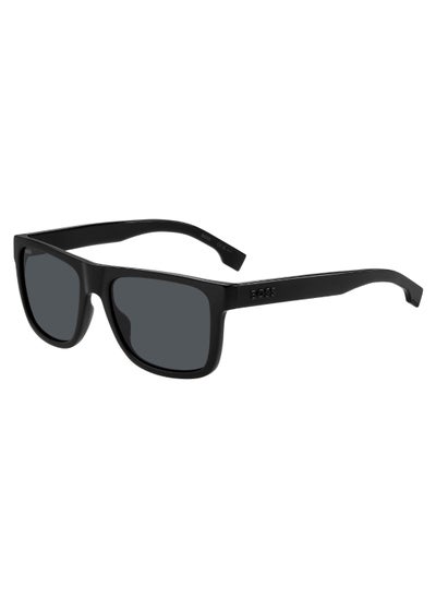 Buy Men's UV Protection Rectangular Shape  Sunglasses BOSS 1647/S GREY 44 - Lens Size: 43.5 Mm - Black in Saudi Arabia