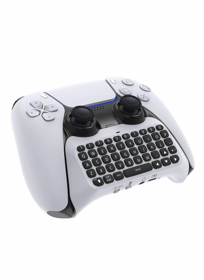 اشتري Wireless Keyboard for PS5 Controller, Bluetooth 3.0 Mini Chatpad Message Game Keyboard Keypad Built-in Speaker with 3.5mm Audio Jack for Messaging and Gaming Live Chat في السعودية