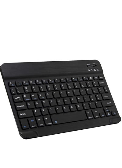 Buy Bluetooth Wireless Keyboard Mini Portable Rechargeable Multi-Device Ultra Slim Compatible Tablets Phones PC MacBook IPad 7.9 9.7 10.2 10.5 10.9 11 12.9 Inchs Black in UAE