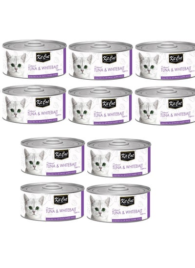 اشتري 10Pc Deboned Tuna And Whitebait Toppers Cat Wet Food 80g في الامارات