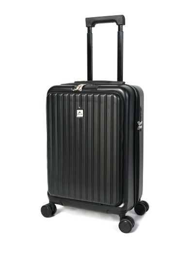 اشتري Morano Cabin Luggage Carry-On Trolley Bag With 4 Spinner Wheels TSA Lock 20 inch (Black) في السعودية