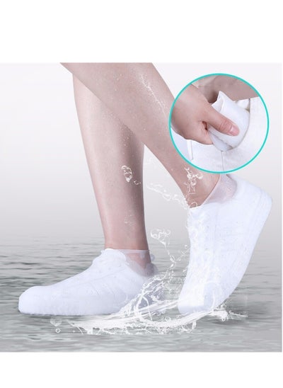 Buy Waterproof Silicone Rubber Shoe Covers for Rain, Non Slip Easy handy Water Resistant Overshoes Outdoor Cycling Hiking Protectors Apply to Men, Women, Kids，M in Saudi Arabia