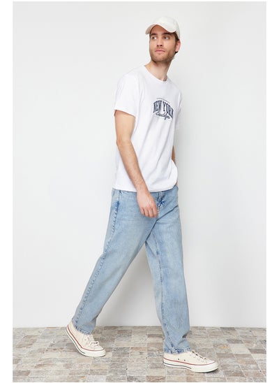 Buy Blue Baggy/90's Straight Fit Jeans Loose Jeans TMNSS24JE00012 in Egypt