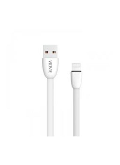 Buy USB to Lightning Vidvi charging cable, white - CB411 in Egypt