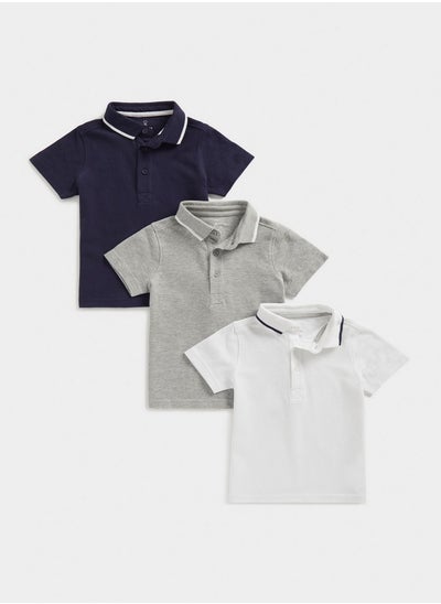 Buy Multi Polo Shirts 3 Pack in Saudi Arabia