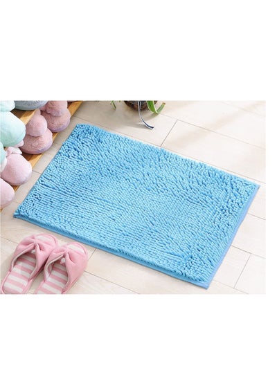 Buy Non-Slip Fluffy Soft Plush Microfiber Washable Quick Dry Ultra Shaggy Bath Mats For Tub Bathroom Rugs Bath Mat in UAE