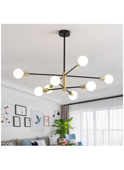 Buy 8 head Modern Nordic Sputnik Black Chandeliers LED Lamp Home Lighting Indoor Fixtures Pendant Ceiling,  Bulbs Not Included in Saudi Arabia