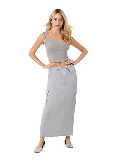 اشتري French Terry Toggle Maxi Skirt في مصر