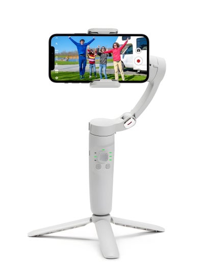 اشتري Professional selfie stick for smartphone fixing with hand handle, Bluetooth control, anti-vibration, foldable and compatible with all smart devices في السعودية