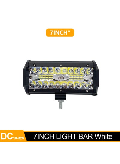 اشتري 7-Inch 120W Triple-Row LED Work Light BarWhite White في السعودية