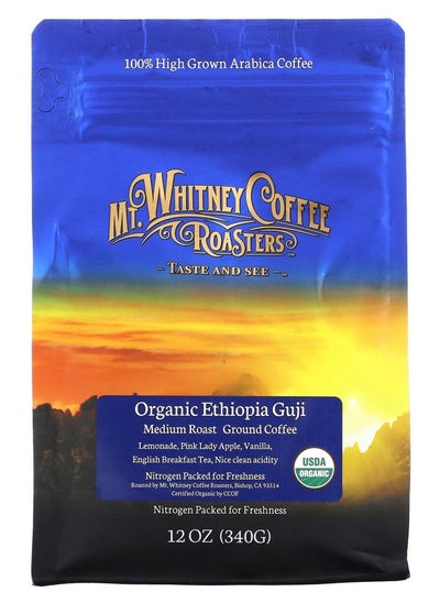 Buy Organic Ethiopia Guji Ground Coffee Medium Roast 12 oz (340 g) in UAE