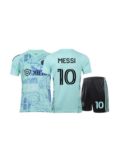 اشتري M MIAOYAN Miami International Jersey No. 10 Messi Away Major League Soccer Football Jersey Set في السعودية