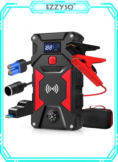 Buy Car Jump Starter 24800mAh Water-Resistant Jump Starter Battery Pack, Battery Jumper Starter Portable,12V/1A, LED Light in Saudi Arabia