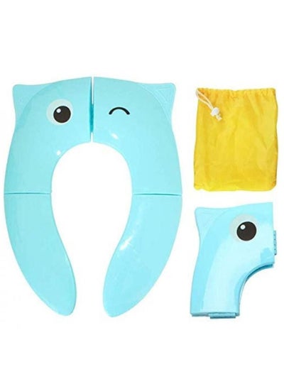 Buy Foldable Potty Training Seat Baby Kids Travel Toilet Potty Seat Covers Non Slip Pads Children Comfortable Camping in UAE