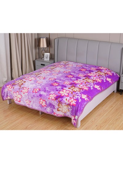 Buy 1 Ply Blanket Spain Quality Super Soft Royal Cloudy Blanket 220 × 240CM in UAE