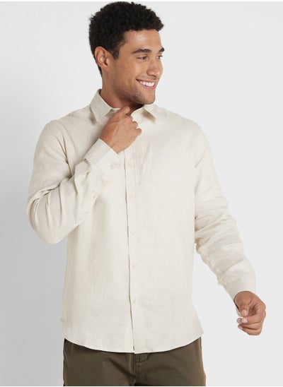 اشتري Short Sleeve Linen Shirt في السعودية