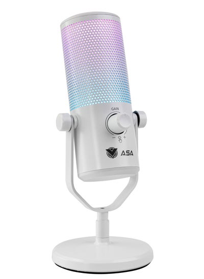 Buy Fancy Condenser Gaming Microphone with RGB Light, One-Touch Mute, Volume Control for Streaming, Podcast, Recording. in Saudi Arabia