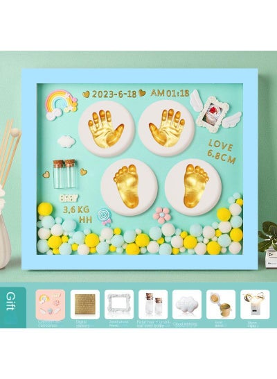 Buy Newborn Baby Baby One Year Old Commemorative Full Moon Gift Handprint Inkpad Photo Frame in UAE