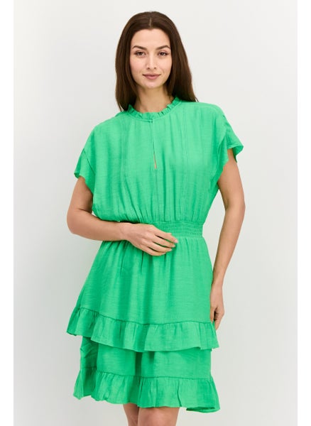 اشتري Women Textured Mini Dress, Green في السعودية